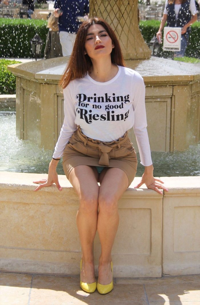 Blanca Blanco Blue Panties Upskirt