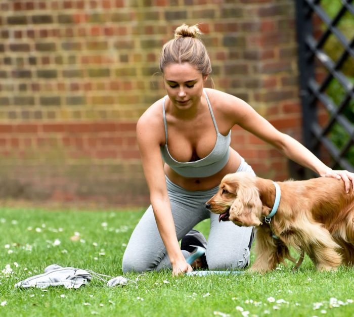Kimberley Garner Yoga Workout in the Park