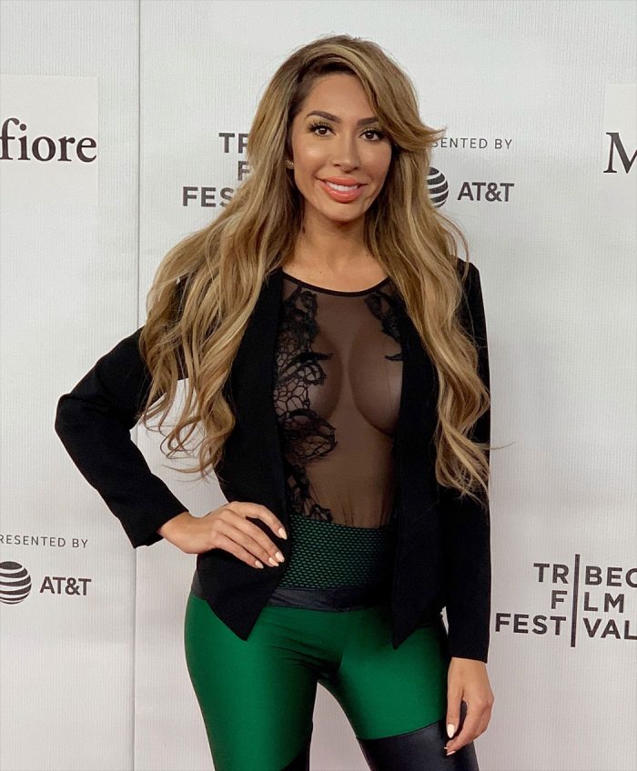 Farrah Abraham Braless in Lace Top