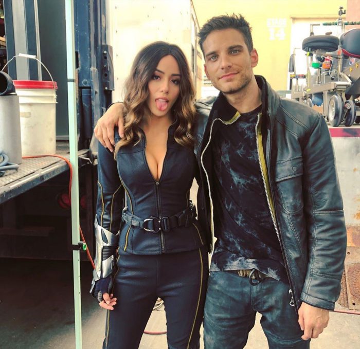 Chloe Bennet Showing Off Some Serious Cleavage