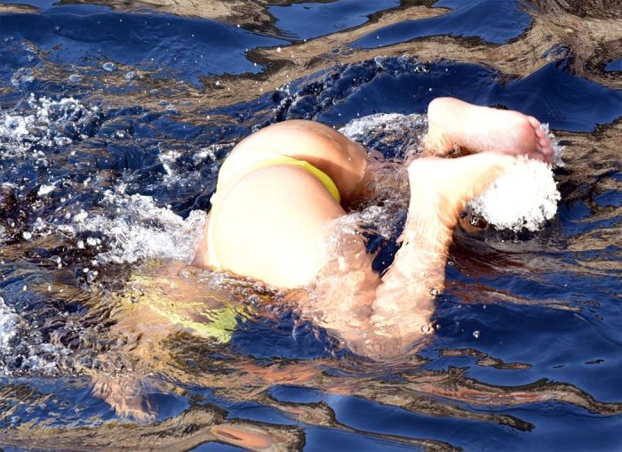 Nicole Scherzinger Vacation in a Yellow Bikini