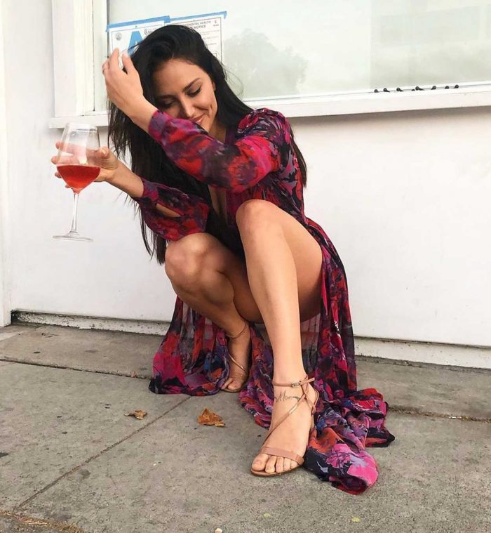 Cassie Scerbo Upskirt in Summer Dress