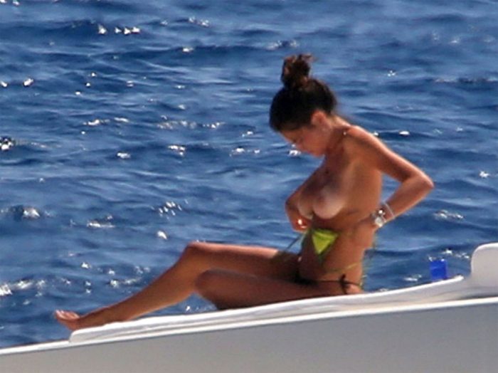 Francesca Sofia Novello Caught Topless Sunbathing