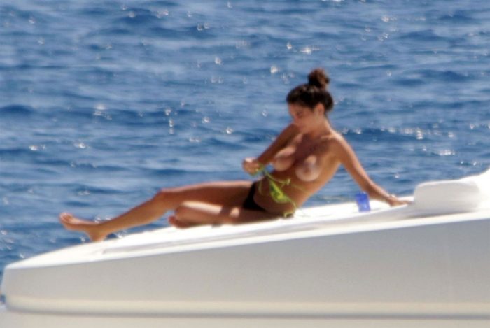 Francesca Sofia Novello Caught Topless Sunbathing