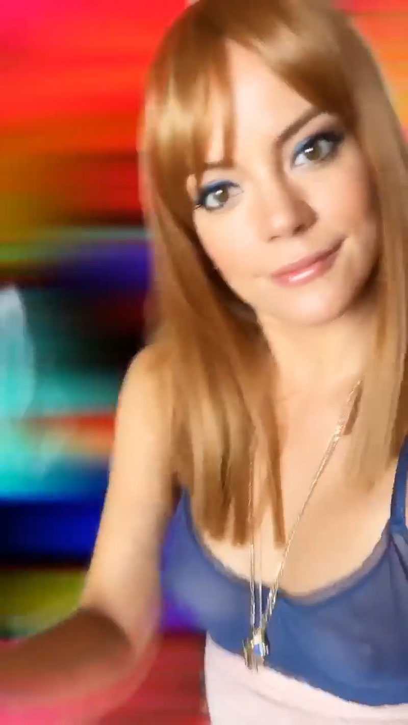 Lily Allen Video Stills in Transparent Bra