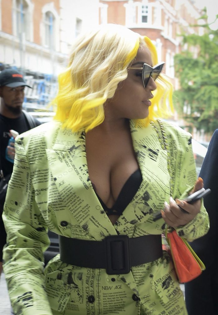 Stefflon Don Areola Slip While Out and About