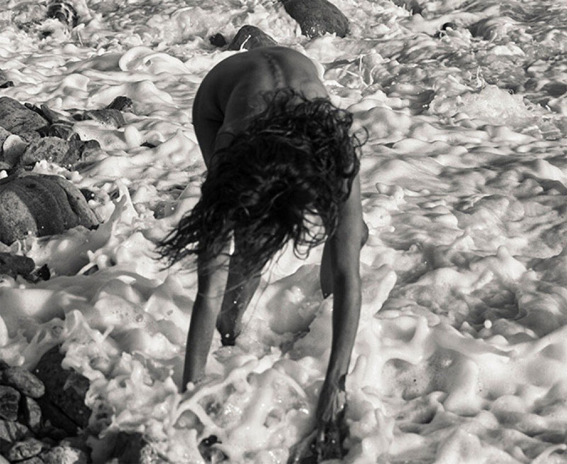 Brooke Burke Posing Naked in Black and White