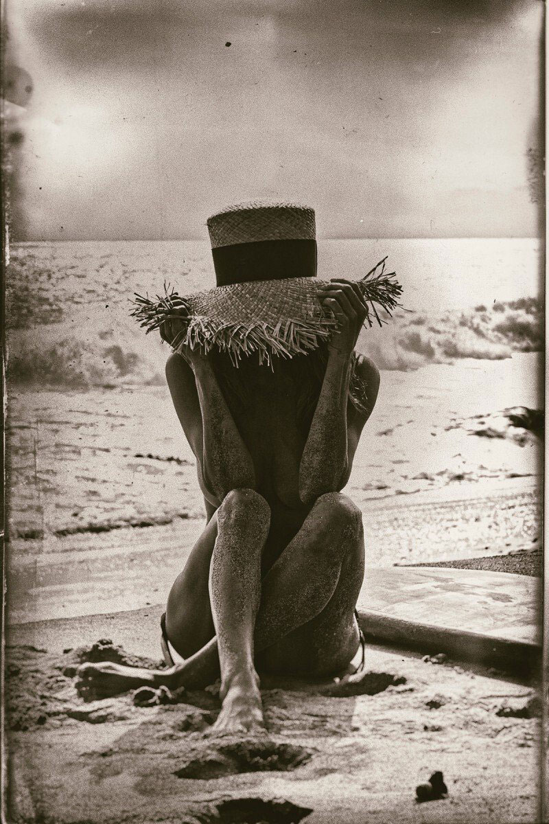 Brooke Burke Posing Naked in Black and White