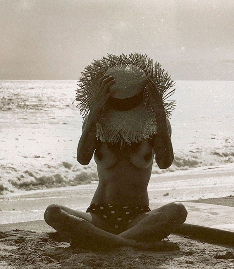 Brooke Burke Posing Naked in Black and White