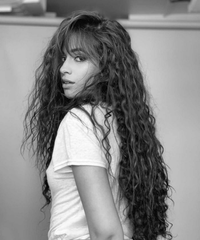 Camila Cabello Dark Nipples in a White Tee Shirt