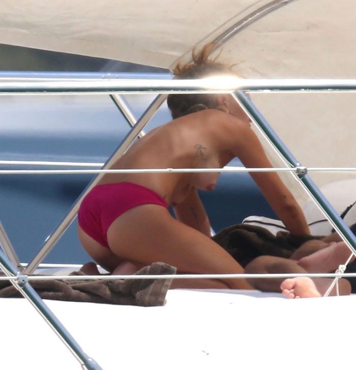 Chloe Green Topless on a Yacht with some Mystery Man