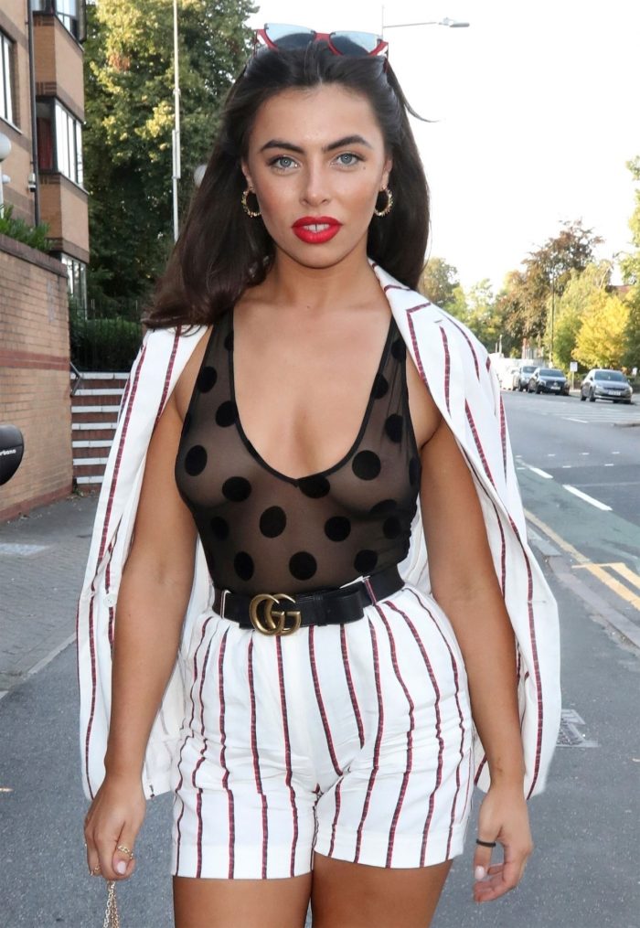 Francesca Allen Braless in Totally Sheer Dress