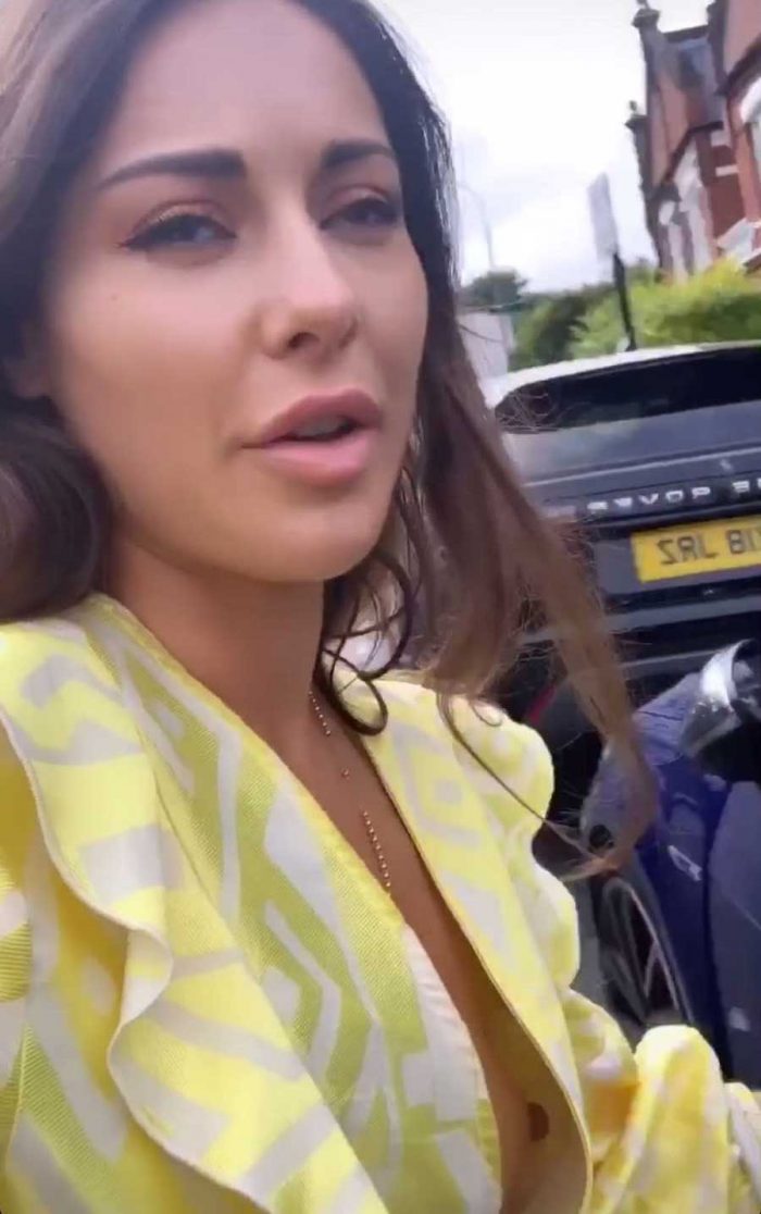 Louise Thompson Nipple Slip on Live Instagram Video