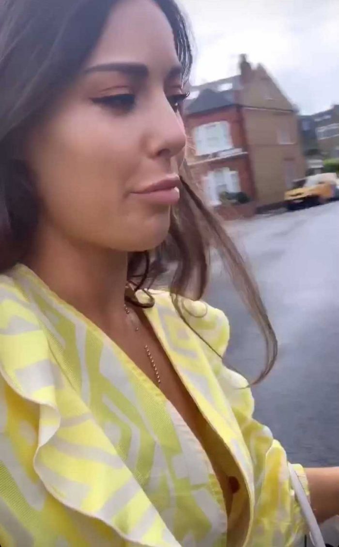 Louise Thompson Nipple Slip on Live Instagram Video