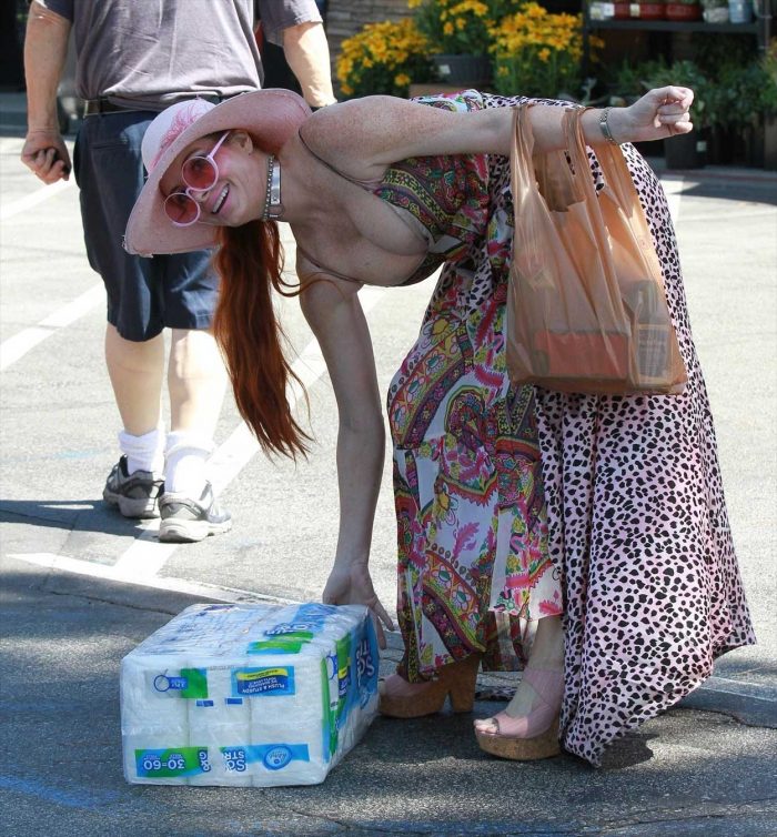 Phoebe Price Spilling Out of her Summer Dress