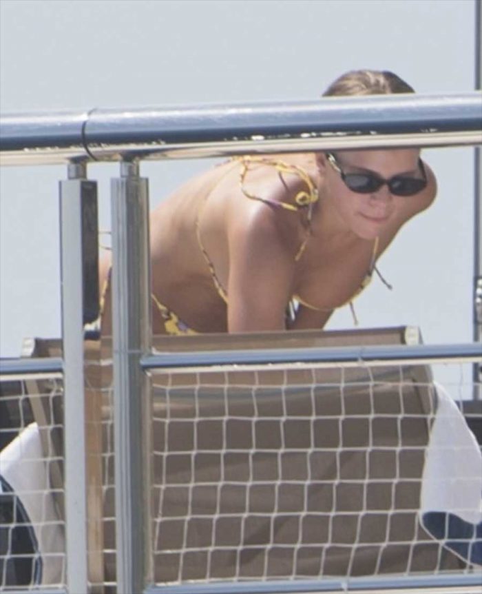 Sofia Richie Swimming on a Yacht with Friends