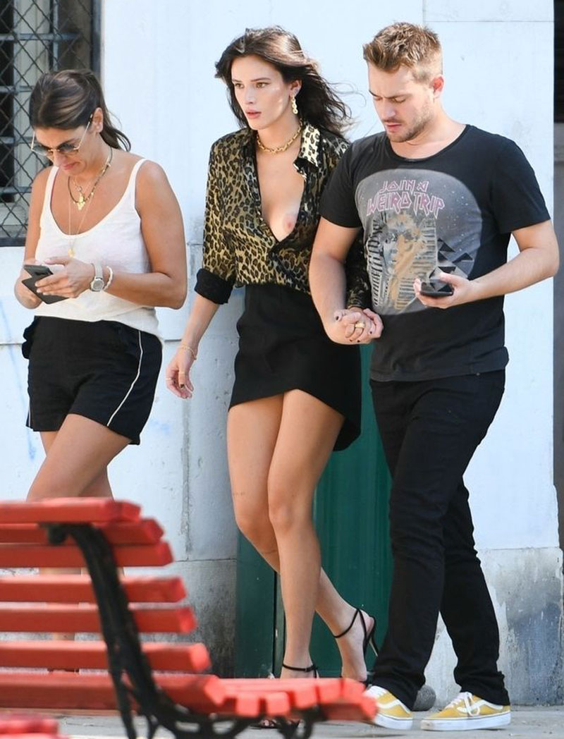 Bella Thorne’s Bare Boob Pops Out of her Blouse