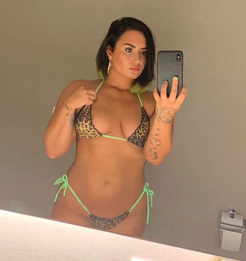 bikini, demi lovato, areola, nipple,