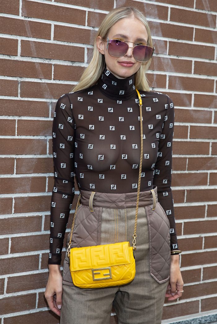 Leonie Hanne Braless in Totally See Through Turtleneck