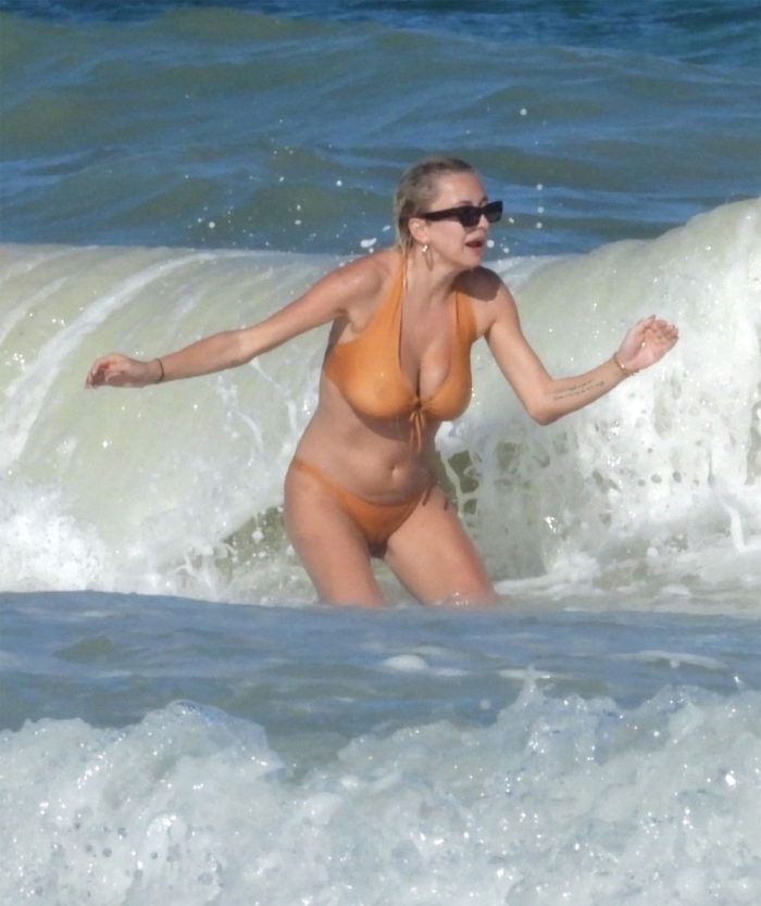 Caroline Vreeland Giant Breasts in See Through Bikini Top