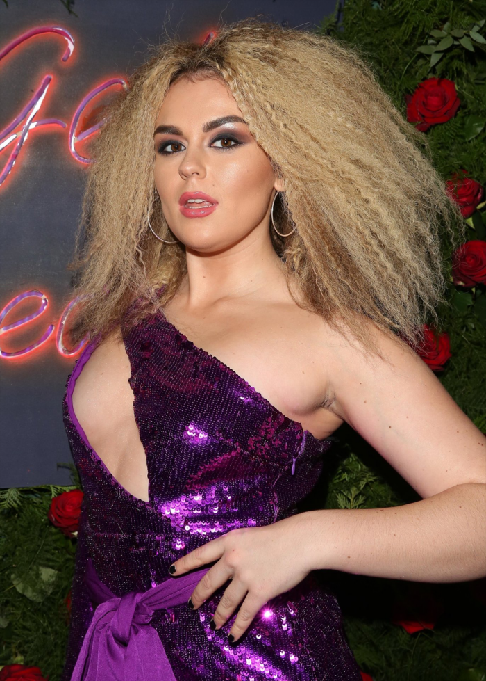 Tallia Storm Nipple Slip in Ripped Purple Dress