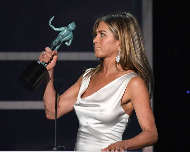 Jennifer Aniston Hard Nipples at the Screen Actors Guild Awards