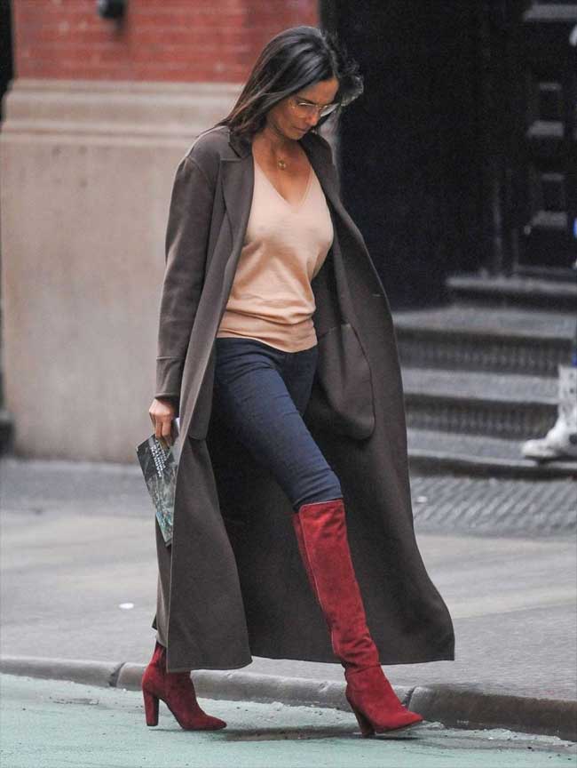 Padma Lakshmi Braless Nipple Pokies in NYC