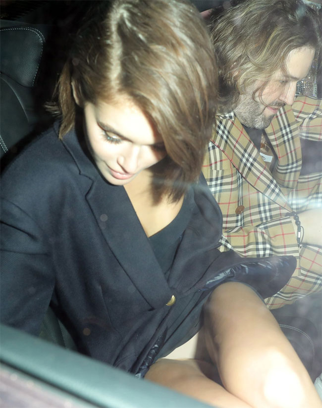 Kaia Gerber Flesh Colored Pantie Upskirt