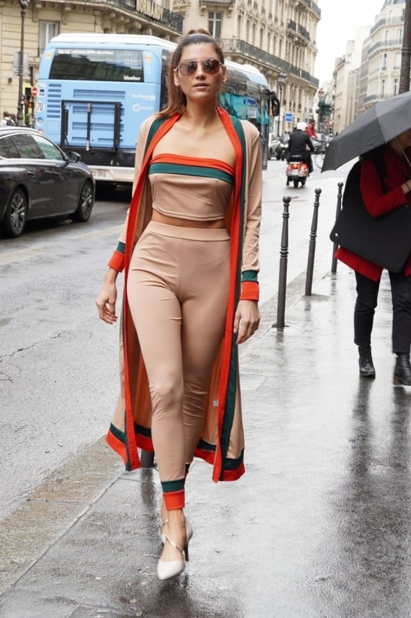 Blanca Blanco Rock Hard Nipple Pokies in Matching Jumpsuit