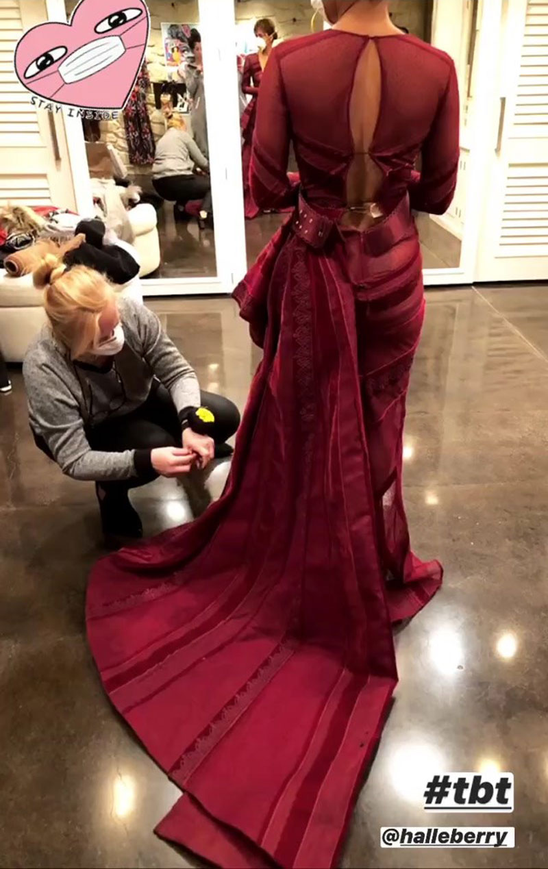 Halle Berry Shares a Throwback of herself in a See Through Red Dress