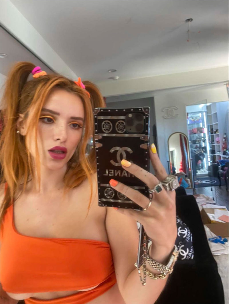 bella thorne, underboob, boobies, titties, red head,