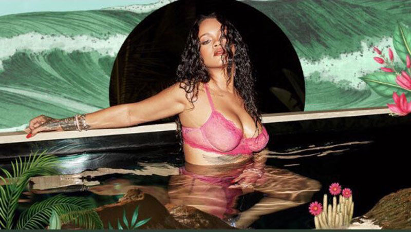 Rihanna Modeling SavageXFenty Lingerie