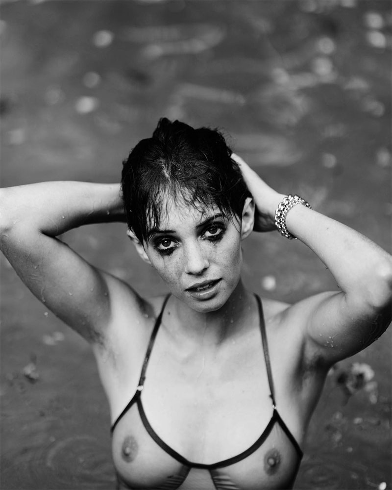 Maya Hawke Modeling in a See Through Bra While Swimming