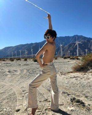 Selma Blair Posing Topless in the Desert