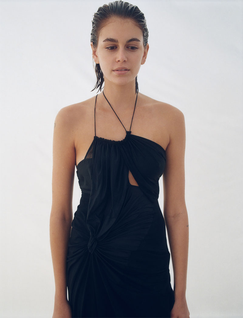 Kaia Gerber Posing Braless for ID Magazine