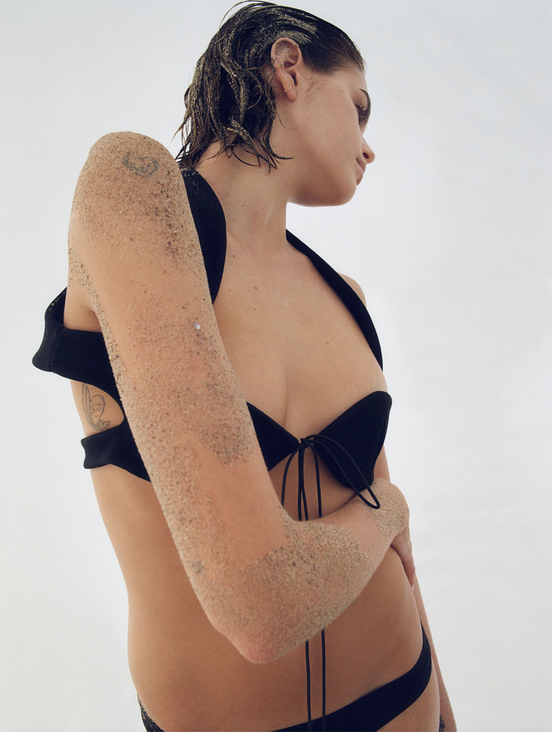 Kaia Gerber Posing Braless for ID Magazine