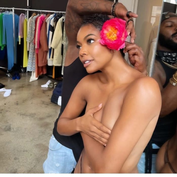 Gabrielle Union Delicious Hand Bra Moments
