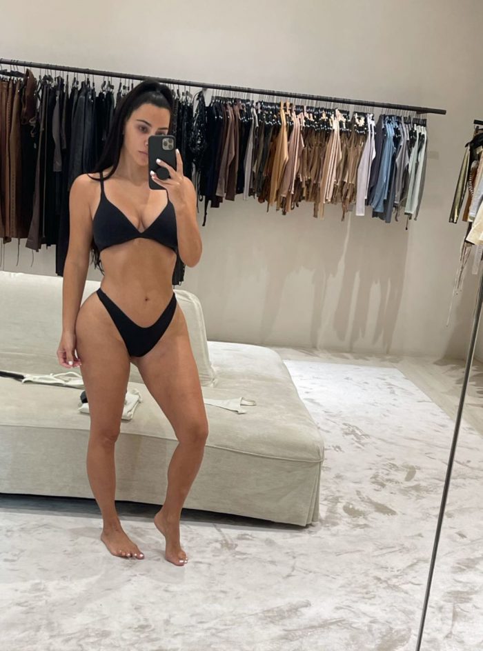 Kim Kardashian Black Tight Lingerie