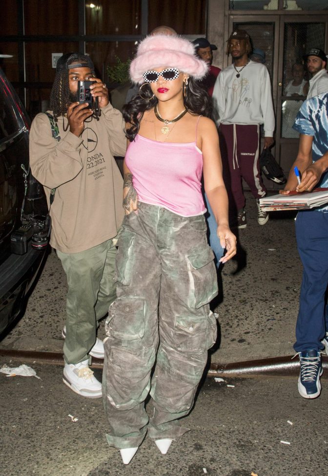 Rihanna Pink Spag Strap Braless Pokies
